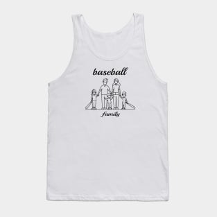 Baseball Fan Family - Black Tank Top